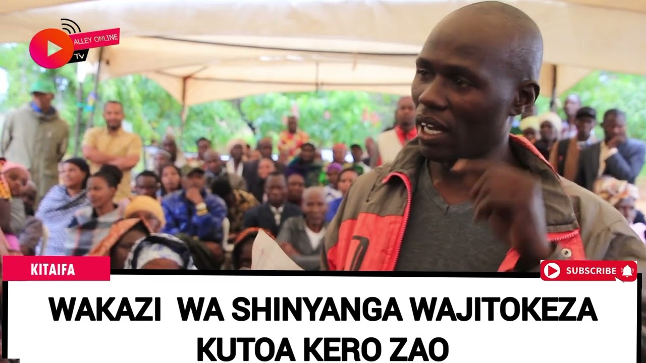 WAKAZI WA SHINYANGA WA JITOKEZA KUTOA KERO ZAO 
