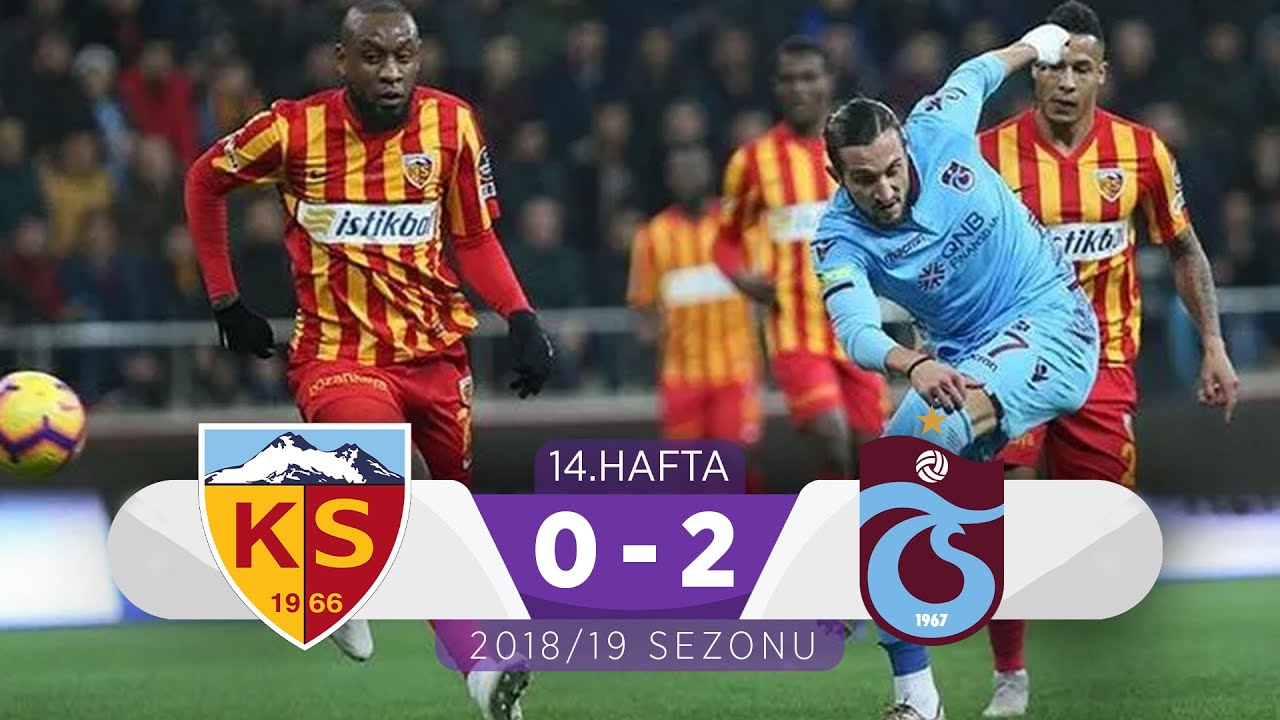2018-2019 Süper Lig KAYSERİSPOR - TRABZONSPOR 0-2 Maç Özeti