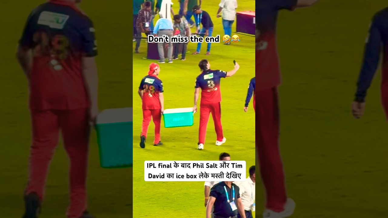 IPL final के बाद Tim David और Phil Salt का ice box लेके मस्ती देखिए 🤣😂 #ipl2026 #rcb #philsalt
