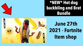 Fortnite Item shop countdown (June 27th 2021) *NEW* Hotdog backbling and Bart Bundle!