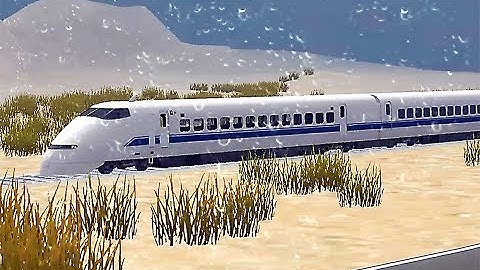Train Sim - Desert Using Shinkansen S300 at Rainy Day - Simulasi Kereta Api
