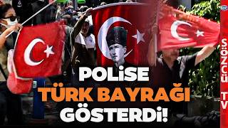 Vatandaş Türk Bayrağiyla İsyan Etti̇ Polisten Sert Müdahale İzmirde Tarihe Geçecek Görüntü
