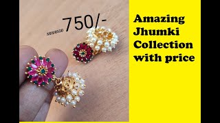 Latest earrings  collection with price | Rubis and Kemphu jhumkas Collection | ear rings below 1000