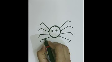 How to draw a Spider 🕷️ for kids/Easy drawing for kids.