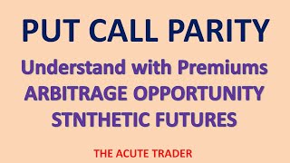 Put Call Parity | Arbitrage | Synthetic Future