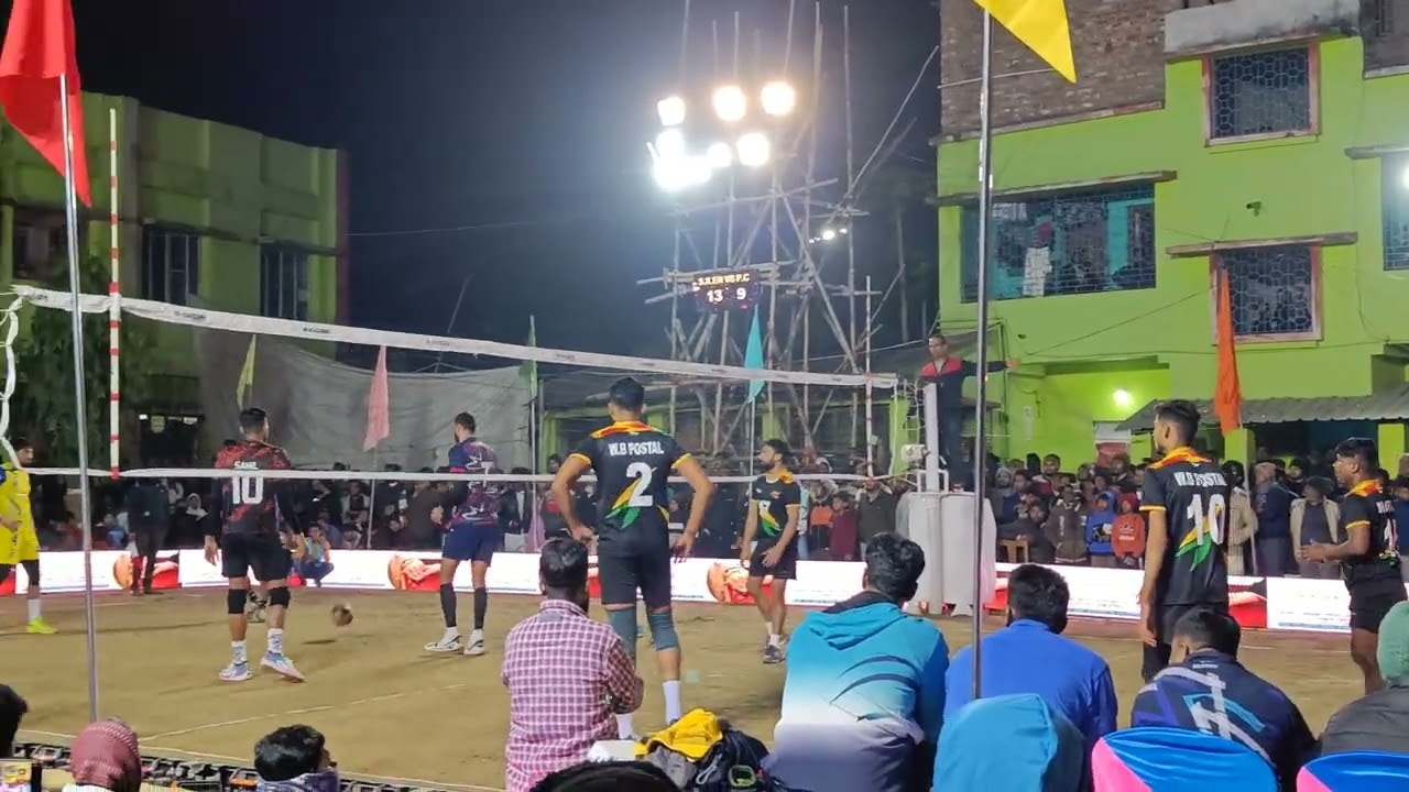 West Bengal volleyball WB postal vs indian national volleyball team vinit ankur sahil 2 set 