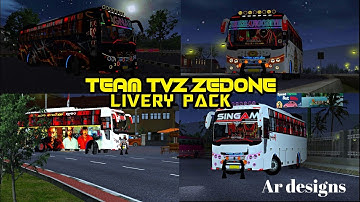 TEAM TVZ OFFICIAL ZEDONE LIVERYPACK ||TEAM TVZ OFFICIAL ||AR DESIGNS||#bussidlivery
