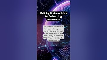 Defining Business Rules for Onboarding Documents