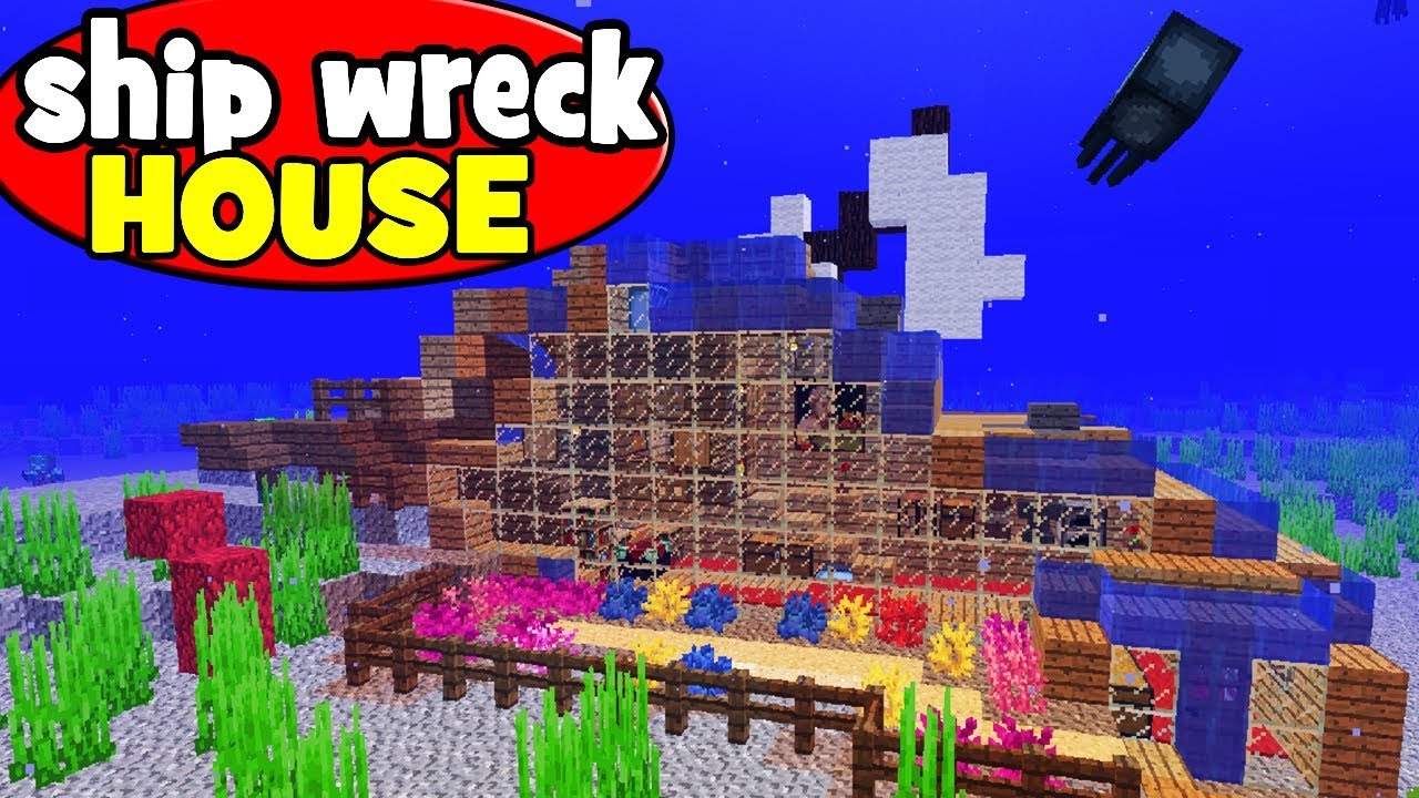 Minecraft Tutorial: Transforming a Shipwreck Aquatic 