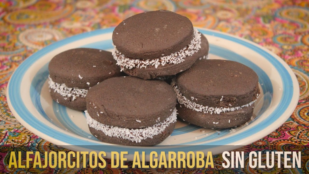 Alfajorcitos de algarroba y maicena sin gluten (sin TACC) sin lactosa