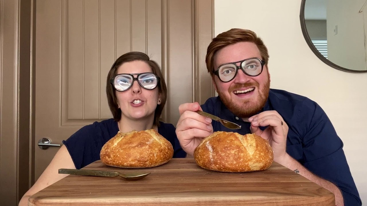 ASMR Couple Chicken Noodle Soup In A Bread Bowl Mukbang - YouTube
