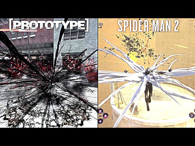 Prototype 1 [Alex Mercer] Vs Spiderman 2 [Anti Venom] | Comparison class=