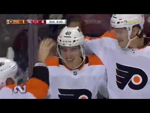 Morgan Frost's 1st NHL Goal! - Philadelphia Flyers vs Florida Panthers (11/19/19)