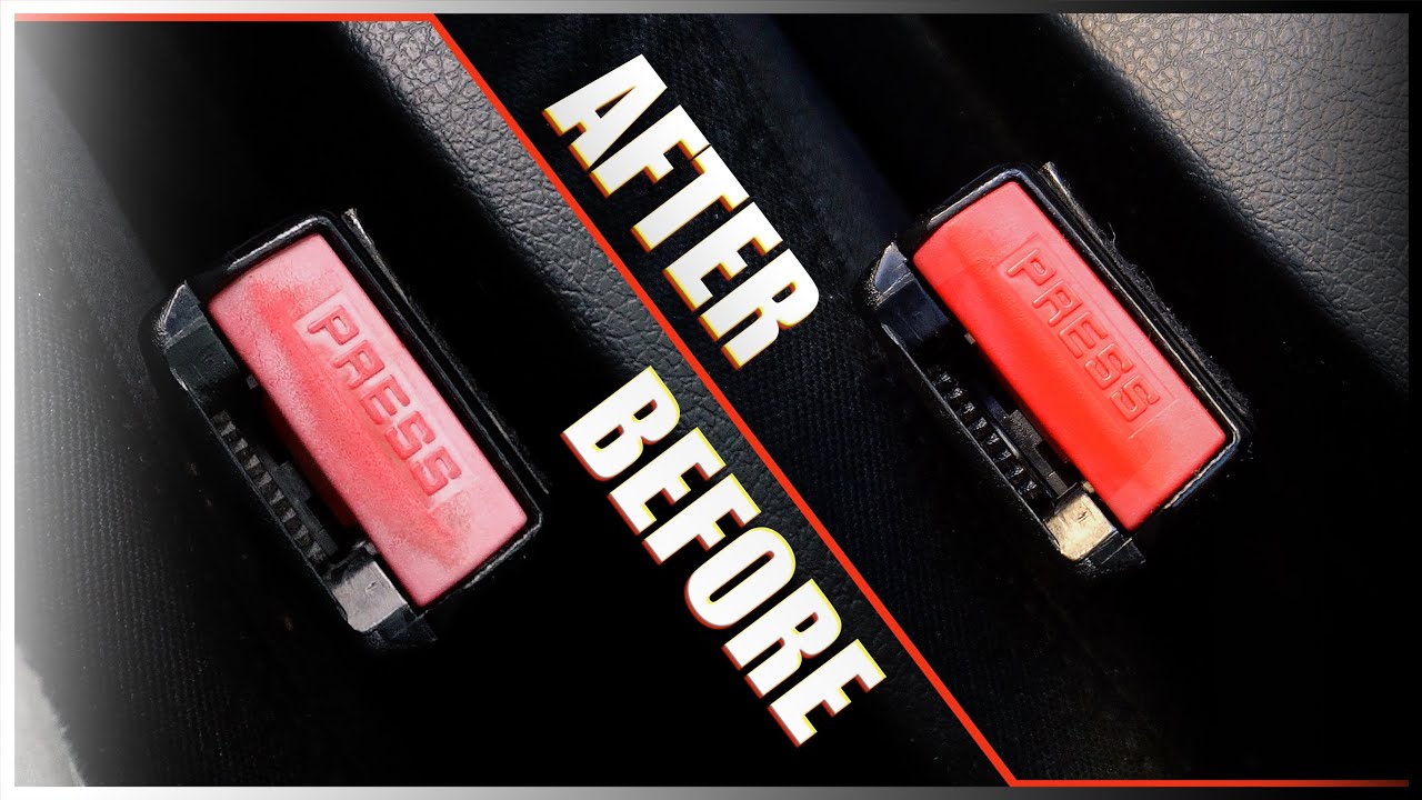 How to Restore Faded Seatbelt Buttons on your Car! - YouTube