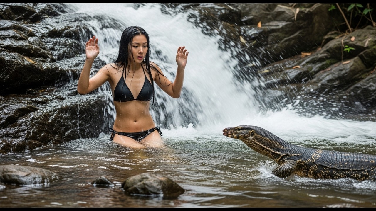 Survival Instinct Kicked In When a Wild Monitor Lizard Charged During My Jungle Bath