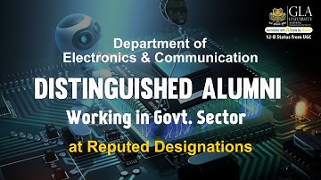 Distinguished Alumni | Electronics & Communication Engineering | GLA University, Mathura
