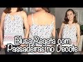 Blusa Regata com Passadeiras no Decote