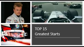 Kimi Raikkonen: The Most Underrated Starter (Top 15 Starts in F1)