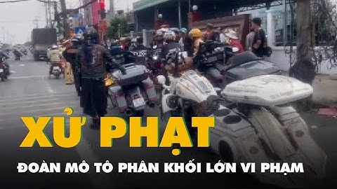 Đoàn mô tô phân khối lớn vi phạm nhiều lỗi trên quốc lộ 1 qua Đồng Tháp