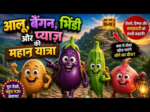 आलू, बैंगन, भिंडी और प्याज़ की दोस्ती | बच्चों की मजेदार हिंदी कहानी | Moral Story