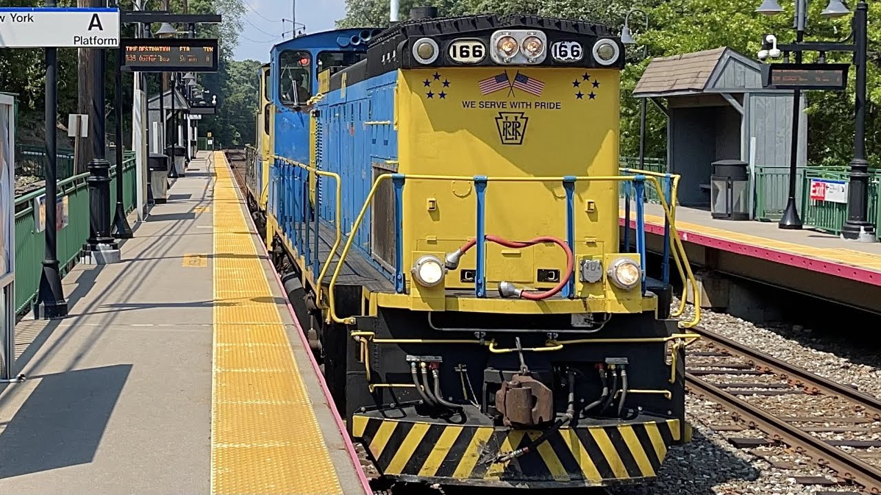 LIRR Mp15acs 166/164 pass through Sea Cliff YouTube