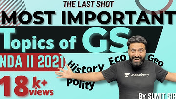 Most Important Topics for Revision 🥳 NDA 2 2022 | Complete GAT for NDA | Learn With Sumit