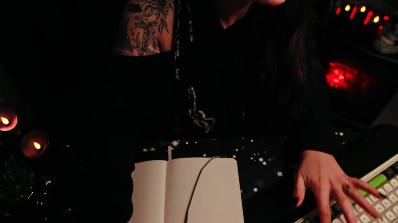 ASMR/ Let's Study Together/ Typing documents, taking notes/ Rainy background