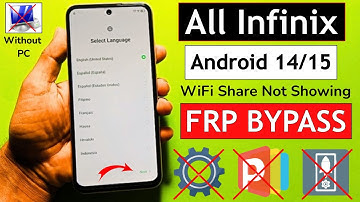 All Infinix Android 14/15 Frp Bypass (WiFi Share Not Showing) Without PC | Fix - Settings Not Open