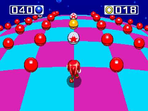 Sonic and Knuckles Special Stage 7 (Blue Sphere)(Cyan Emerald Planet)(with Knuckles)