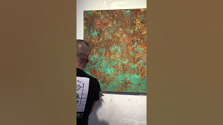 Abstrakt malen: Rost, Gold, Patina. Farbe abdrücken.