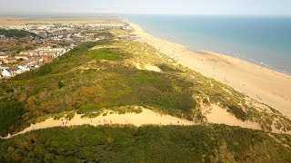 Short flight over Camber Sands, England