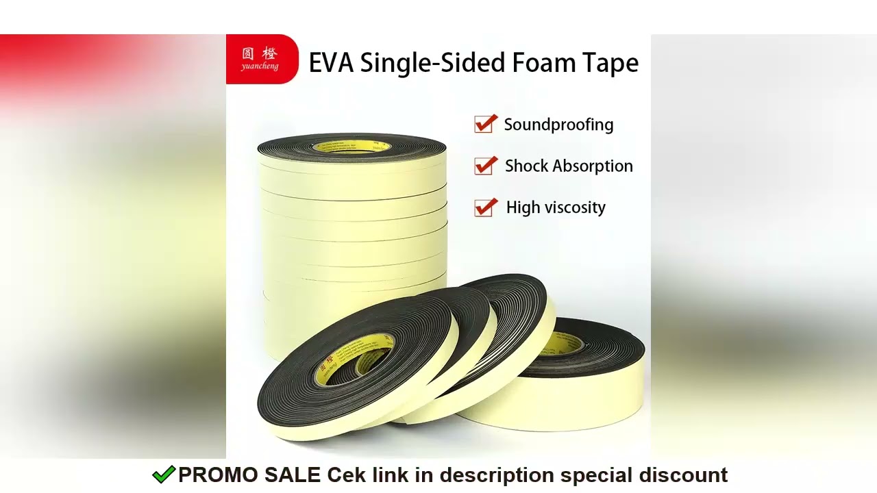EVA Sponge Single-Sided Tape Shockproof Car Foam Pad Sound Insulation Buffer Anti-Collision Sealant