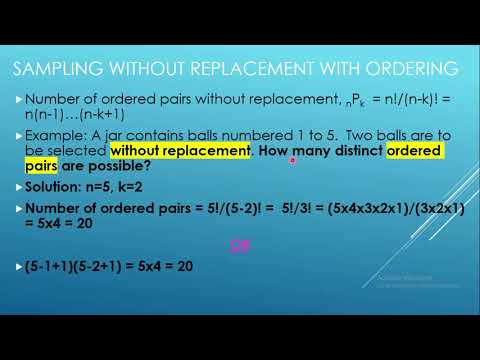 Probability and Statistics Course - Lesson 6 - Sampling with and without replacement
