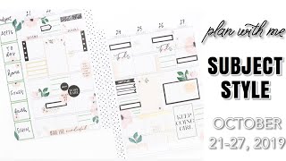 Plan With Me October 21-27, 2019 | My Inserts Subject Layout | At Home With Quita screenshot 3