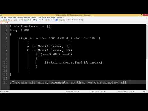 A program that prints numbers that can be divided by 3 and 17, from 100 to 1000