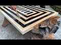 Ingenious And Creative Wood Recycling Projects From Tree Stump // Build A Table Unique And Classic