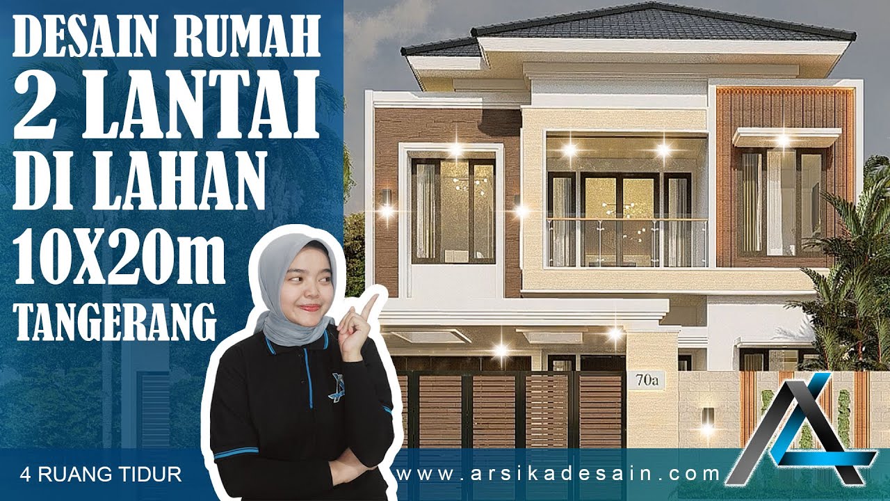 DESAIN RUMAH 10 X 20 METER I TANGERANG - RUMAH TROPIS MODERN #arsitekjakarta #arsikajakarta