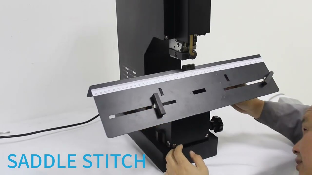 How to use a One Head Book Binding Electric Saddle Stapler Machine?
