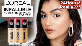 *NEW* L'Oreal Infallible 24H Matte Cover Foundation - Review (108 Caramel Beige)
