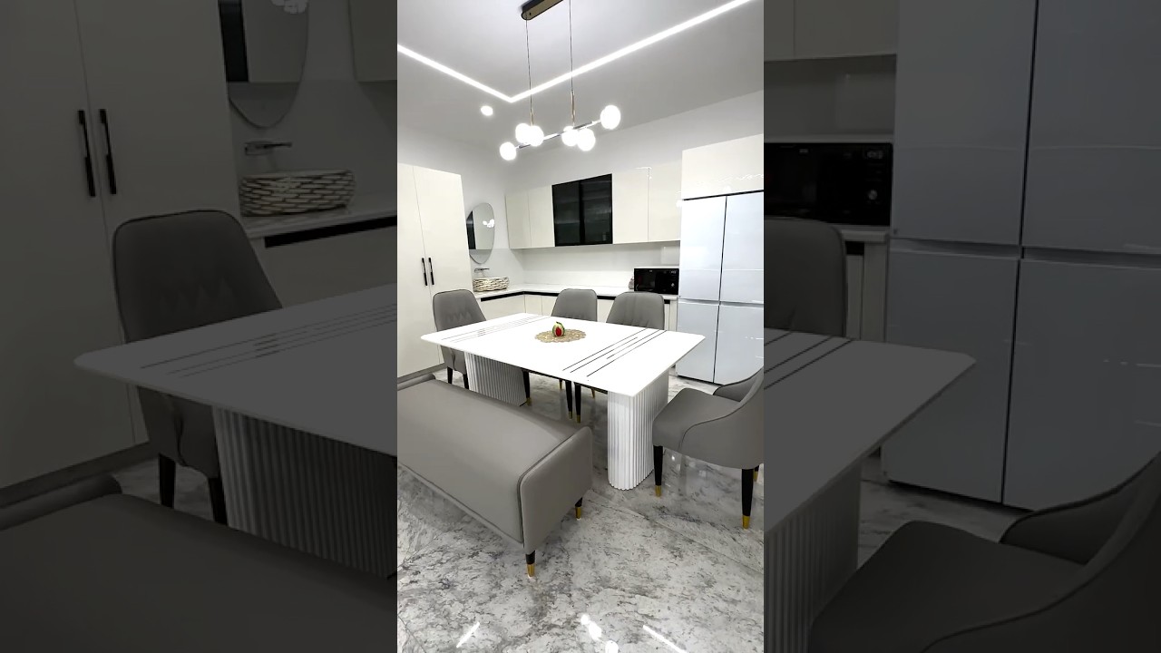 Luxury Marble Dining Table Setup