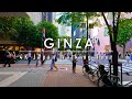 Ginza Japan Walking Tour in Summer!4k