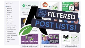 How to Filter Post Lists in Thrive Architect