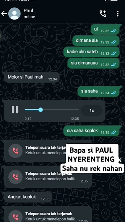 bapak na si PAUL NYERENTENG KIE EUY PAUR🤣