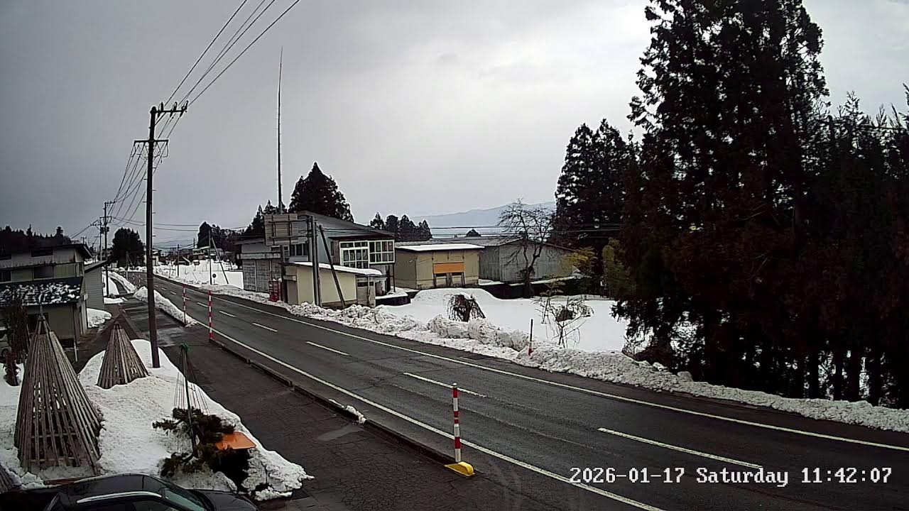 山形県長井市勧進代県道11号ライブカメラ Yamagata Nagai Live camera.world.cam