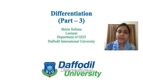 Differentiation (Part 3)