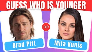 Guess Who's Younger | Celebrity Quiz 💃#1 screenshot 2