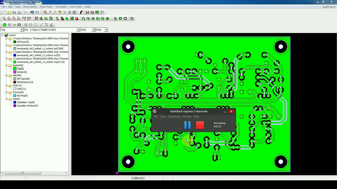 MITS PCB  Design  Pro Part 1 Import Gerber files and 