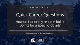 Quick Career Questions - how to write effective resume bullet points