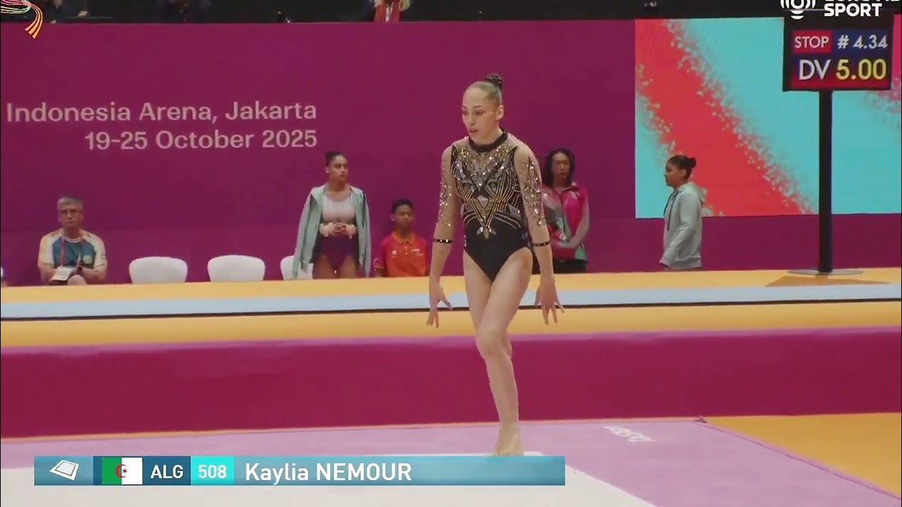 Kaylia Nemour scores 12,666 on floor - Qualifications - 2025 World Championships