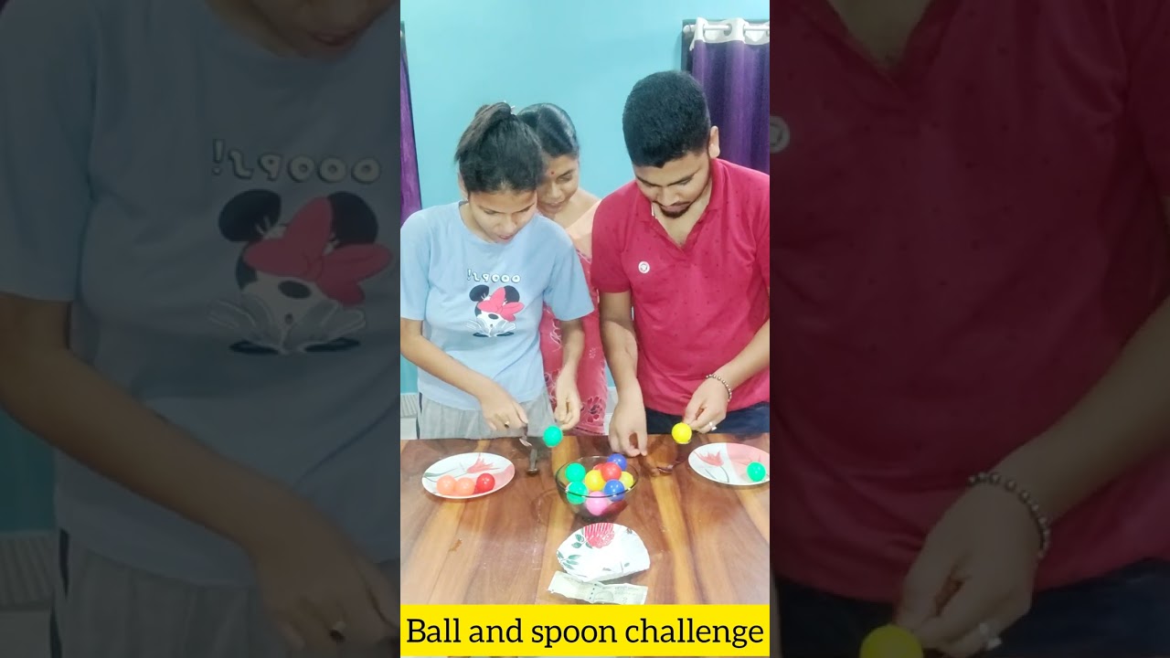 Pass the ball thought spoon challenge🤣 || 